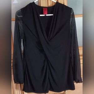 Studio Black Blouse with Red Tag